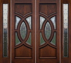 باب خشبي مودرن يتم تركيبه في فيلا بحي الروضة في جدة